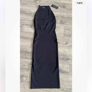 NWT Marciano open back black midi sweater dress, Sz 2